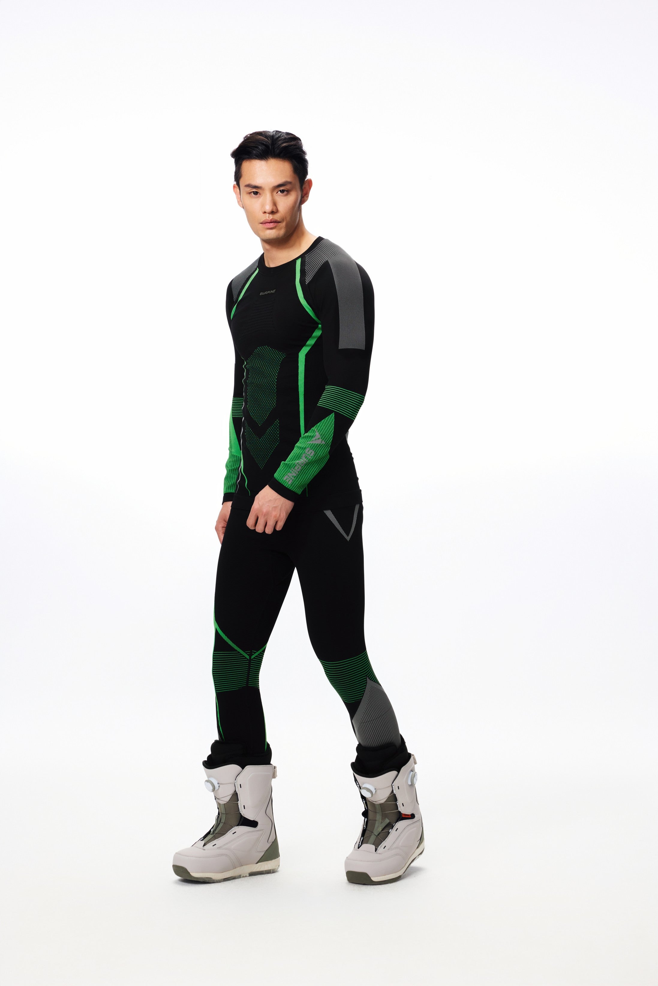 Surpine _ elite_thermal_compression_baselayer_men_black_green_side