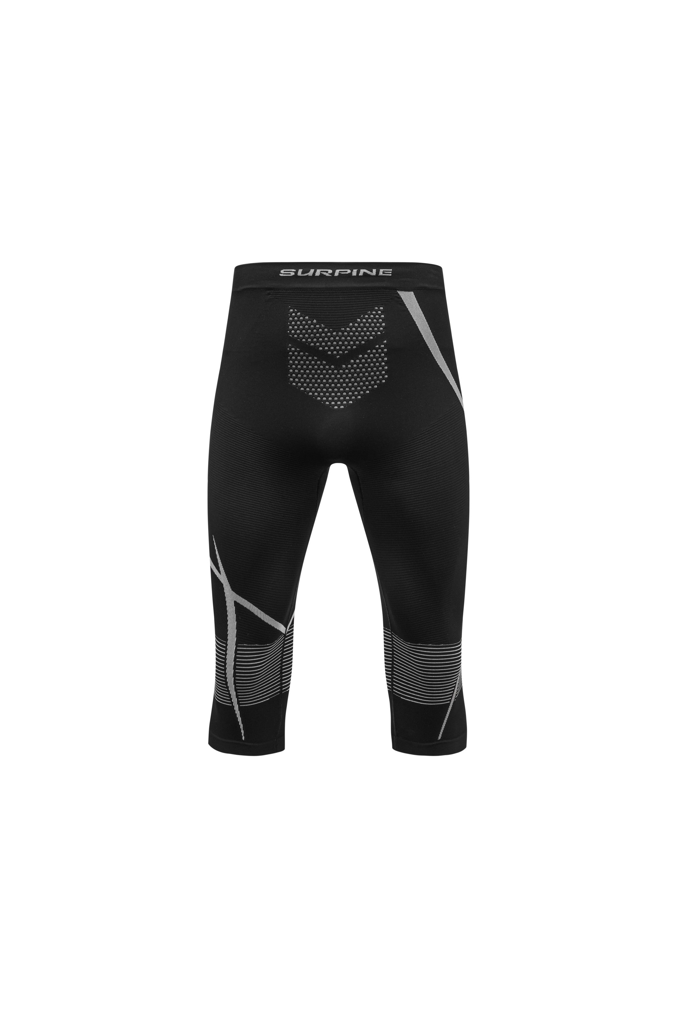 Surpine _ elite_thermal_compression_baselayer_men_black_grey_three_quarter_bottom