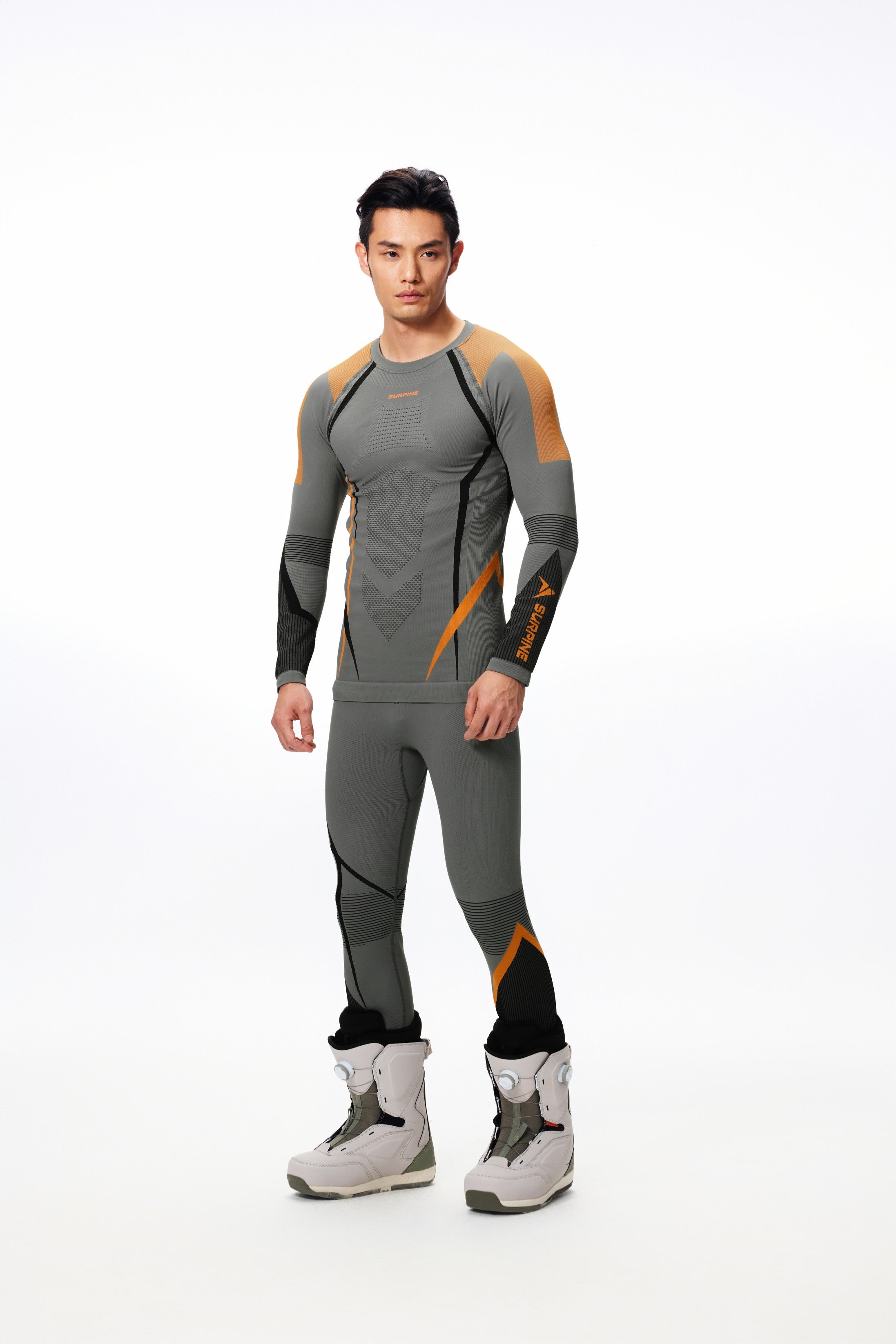 Surpine _ elite_thermal_compression_baselayer_men_grey_orange_side