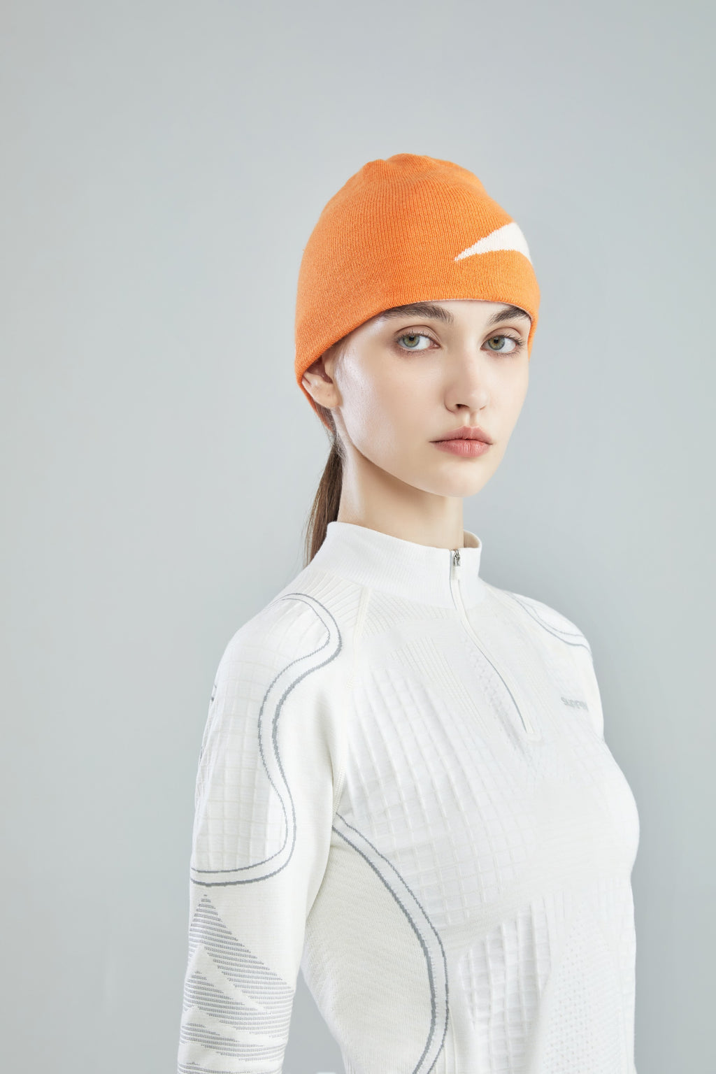 Surpine _ merino_knit_beanie_daybreak_orange_front