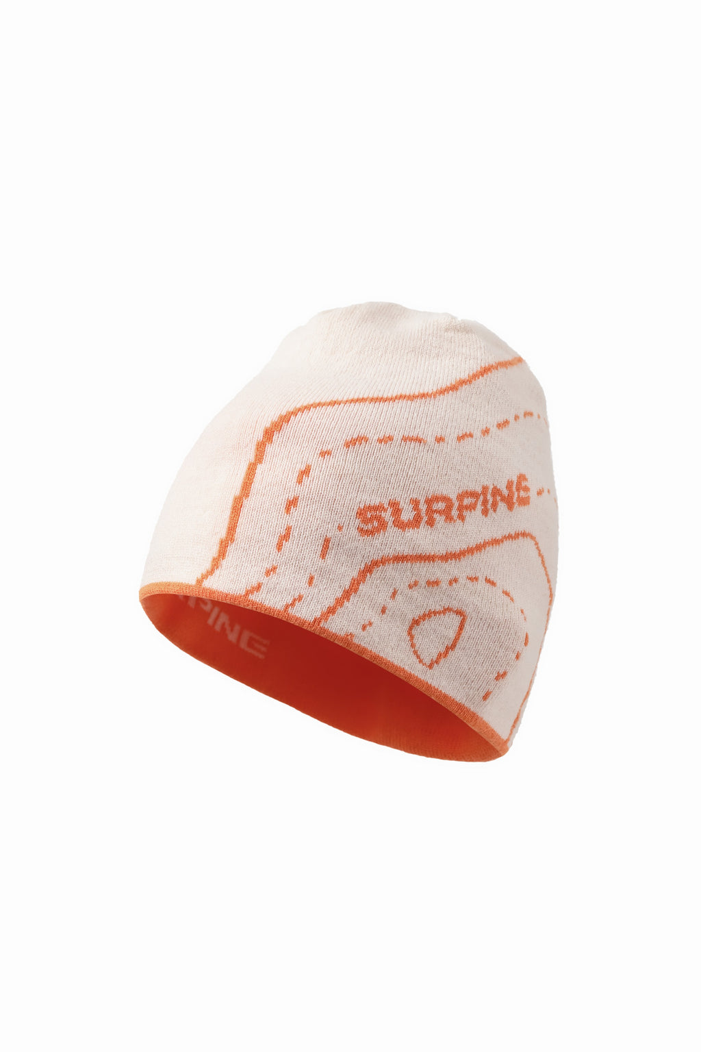 Surpine _ merino_knit_beanie_daybreak_orange_reverse_side