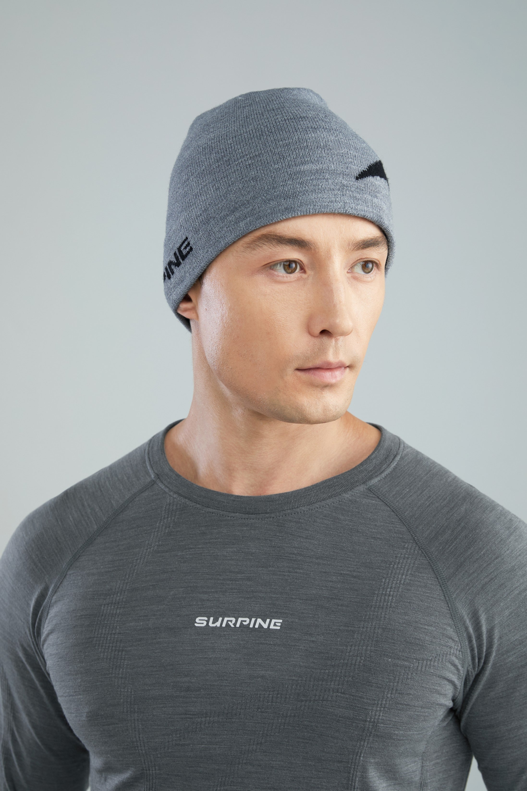Surpine _ merino_knit_beanie_sandstone_grey_front