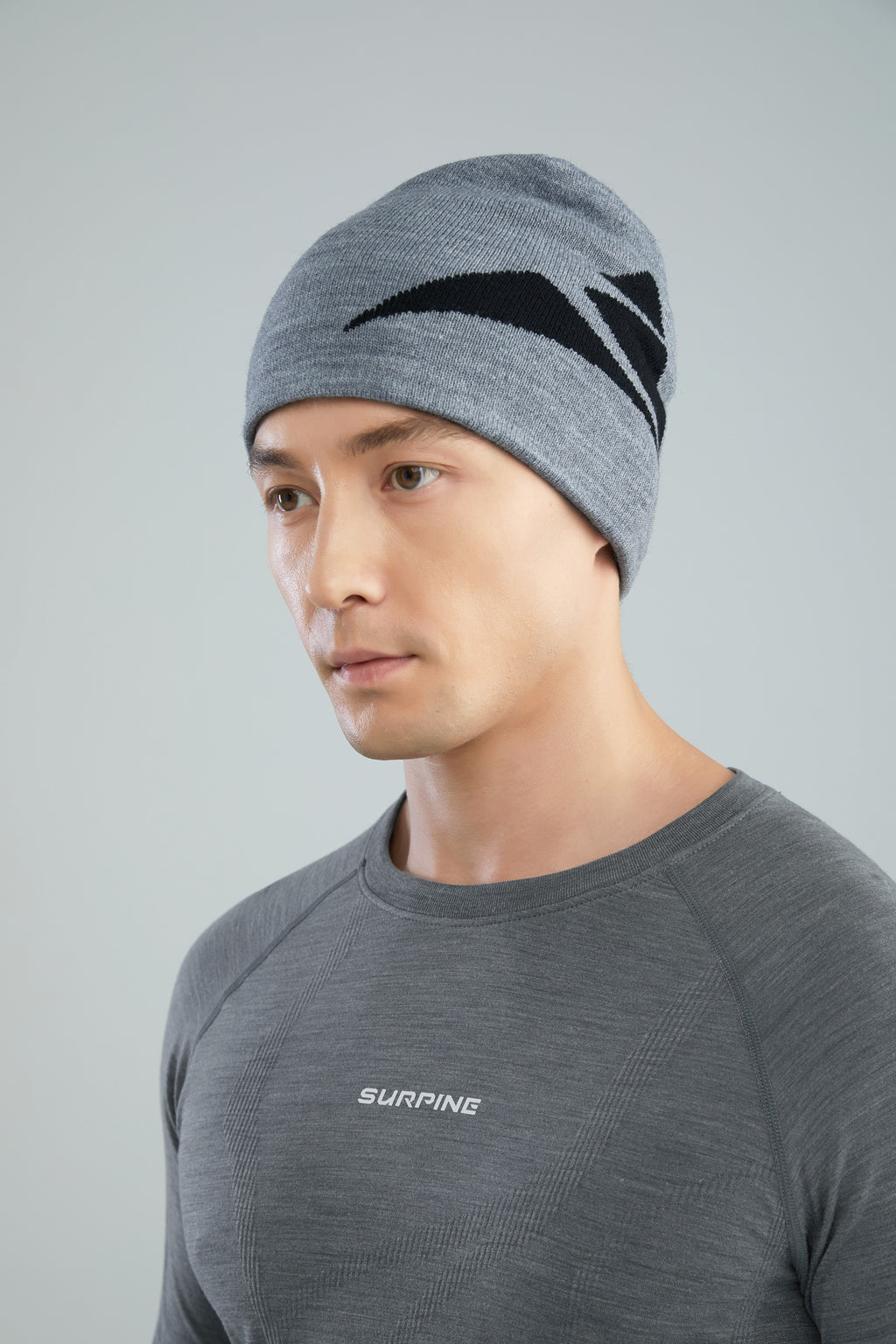 Surpine _ merino_knit_beanie_sandstone_grey_side