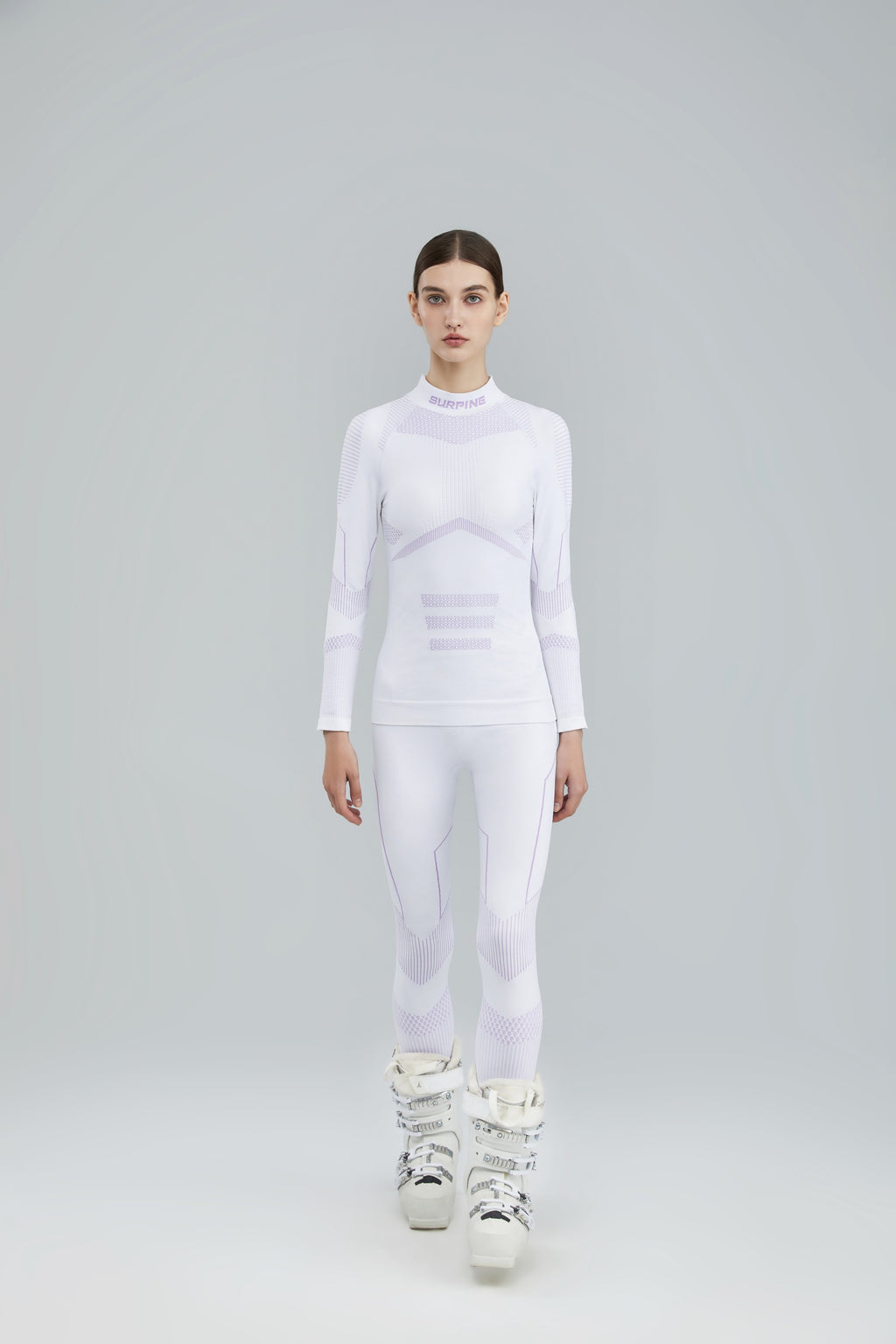 Surpine _ pro_thermal_compression_baselayer_women_white_purple_front