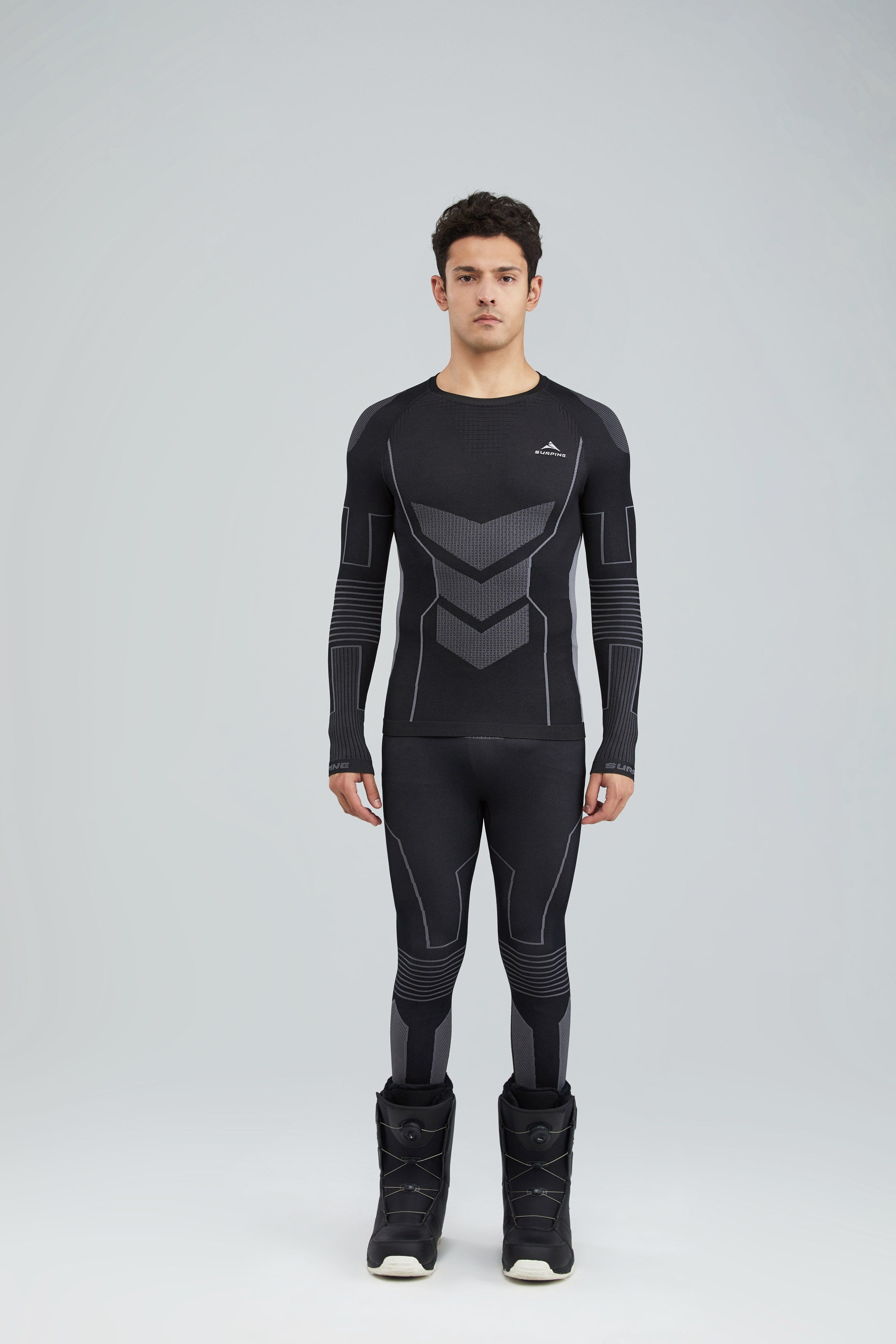 Surpine _ thermal_compression_baselayer_men_black_grey_front