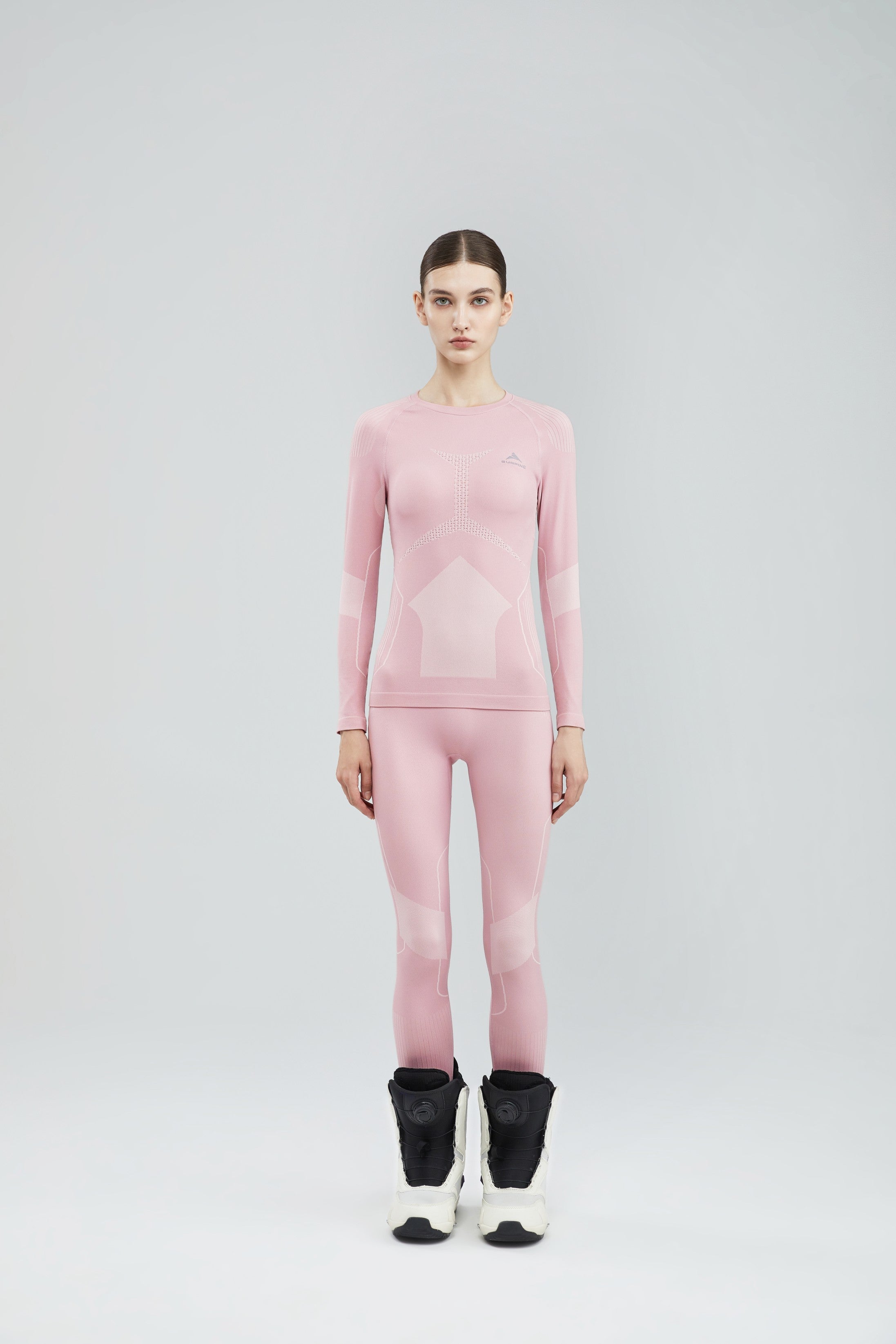 Surpine _ thermal_compression_baselayer_women_pink_white_front